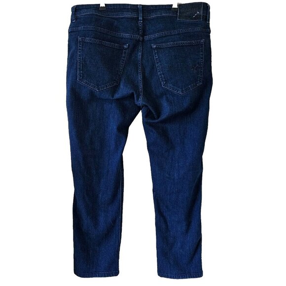 RE-HASH Jeans Mens W 38 Blue Straight Leg Hopper Candiani Denim Italy Inseam 27 - Picture 2 of 16